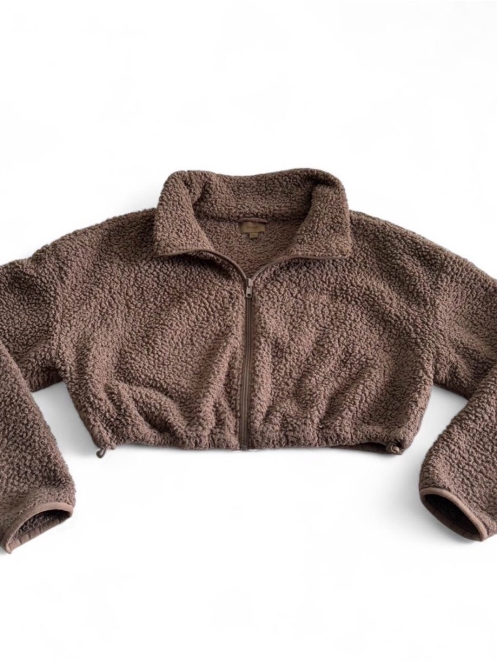 SKIMS Teddy cropped zip jacket